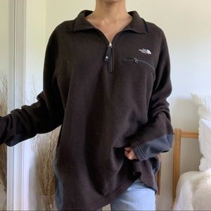 The North Face Fleece Brown Quarter Zip Sweatshirt